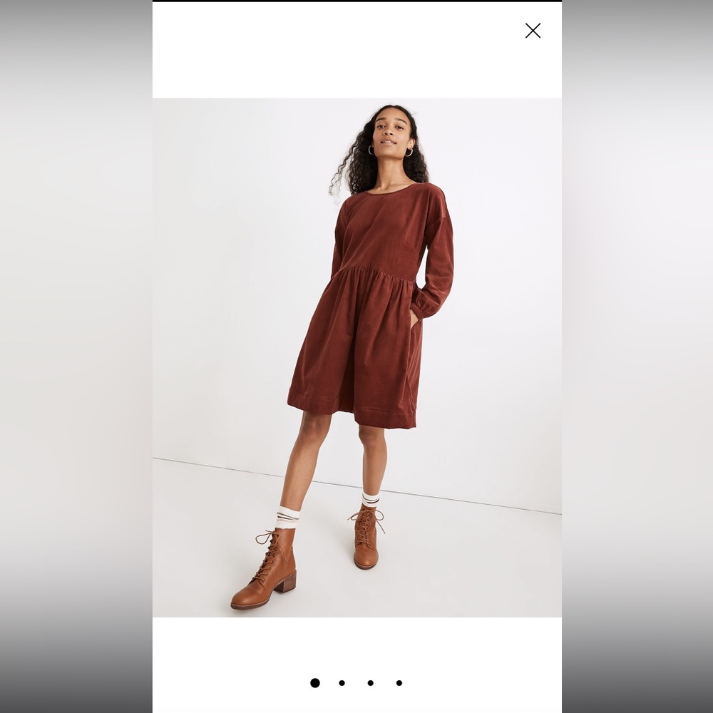 Madewell Corduroy Relaxed Mini Dress size XS